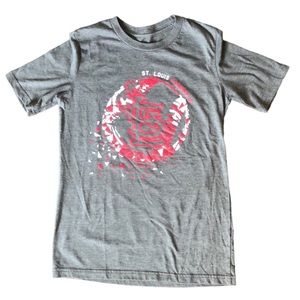 Genuine Merchandise Boys Gray STL Cardinals Baseball T-Shirt Large 12/14
